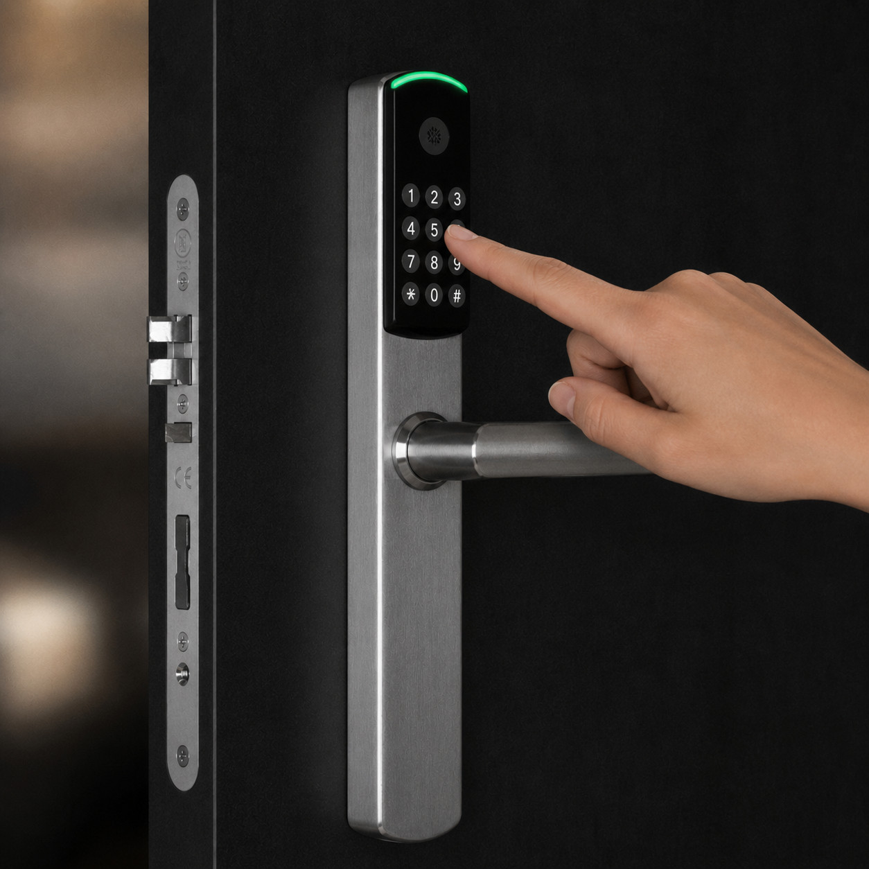 slim code apertura porta con codice da tastierino numerico